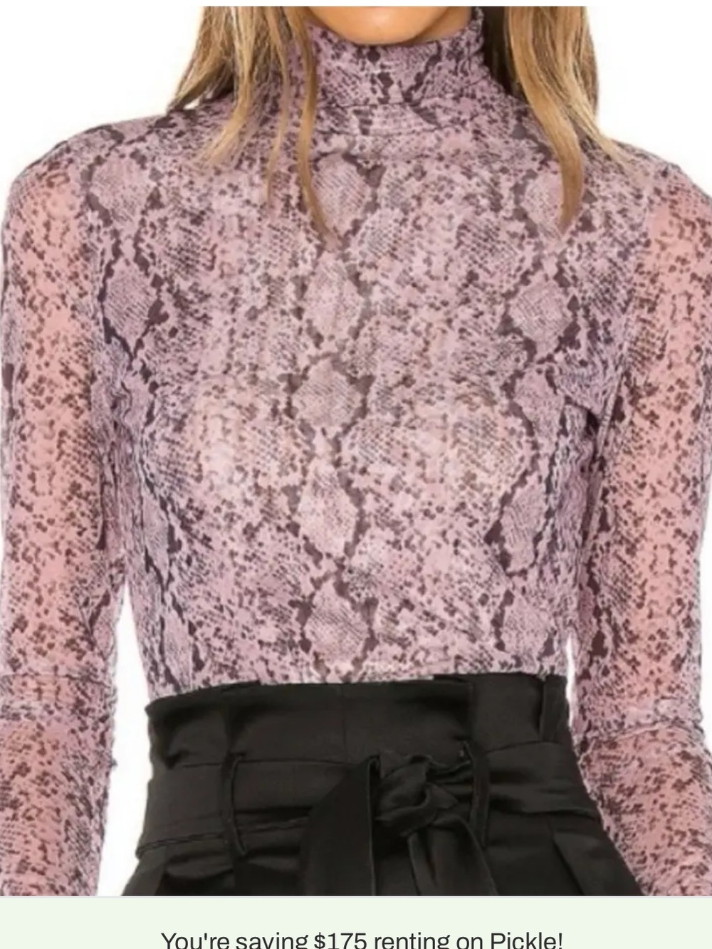 Cinq a Sept Python Turtleneck Size Large